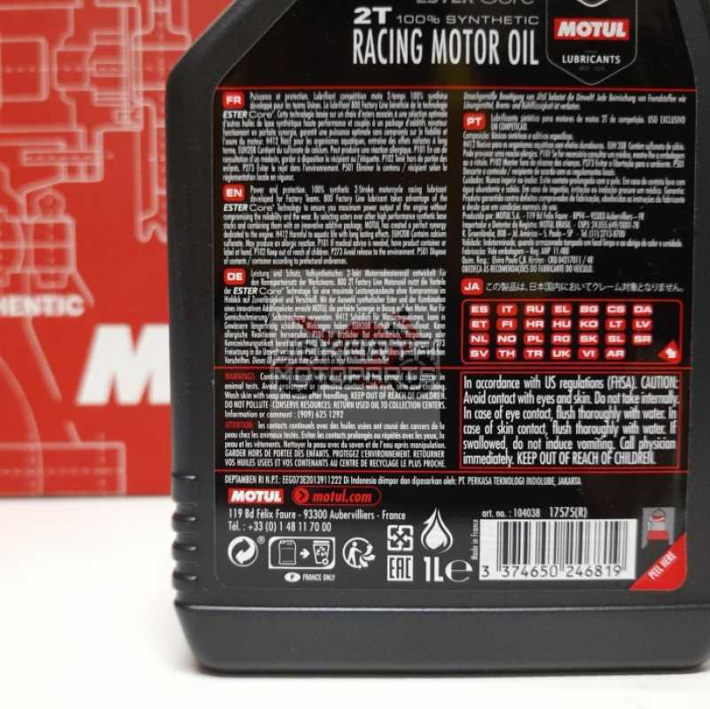 Olio Sintetico Motore Off Road Olio Motul 800 2T Factory Line Off Road 100% Sintetico - Flacone Da 1 Litro Per Moto Cross/enduro Olio 2 Tempi Per Miscela