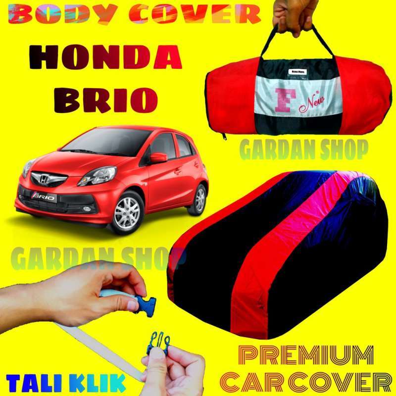 Body Cover HONDA BRIO Sarung MERAH Penutup Pelindung Bodi Mobil Brio Satya  n Rs Waterproof PREMIUM