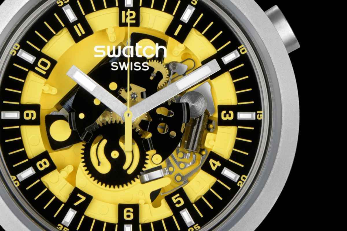 SWATCH SB07S109 BOLDEN YELLOW IRONY Jam Tangan Pria Analog Stainless Swiss  Made