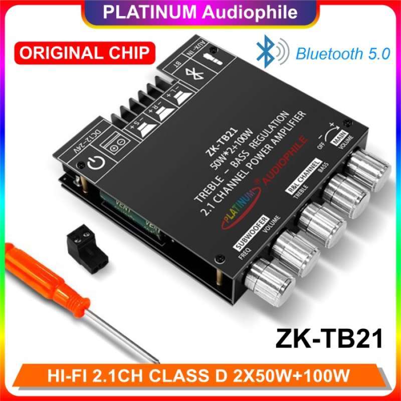 Jual Amplifier Class D 2.1 Ch Bluetooth 5.0 Hifi Amplifier Zk-tb21