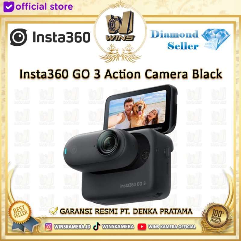 Jual Insta360 Go 3 Action Camera Black Action Camera With Action Pod ...