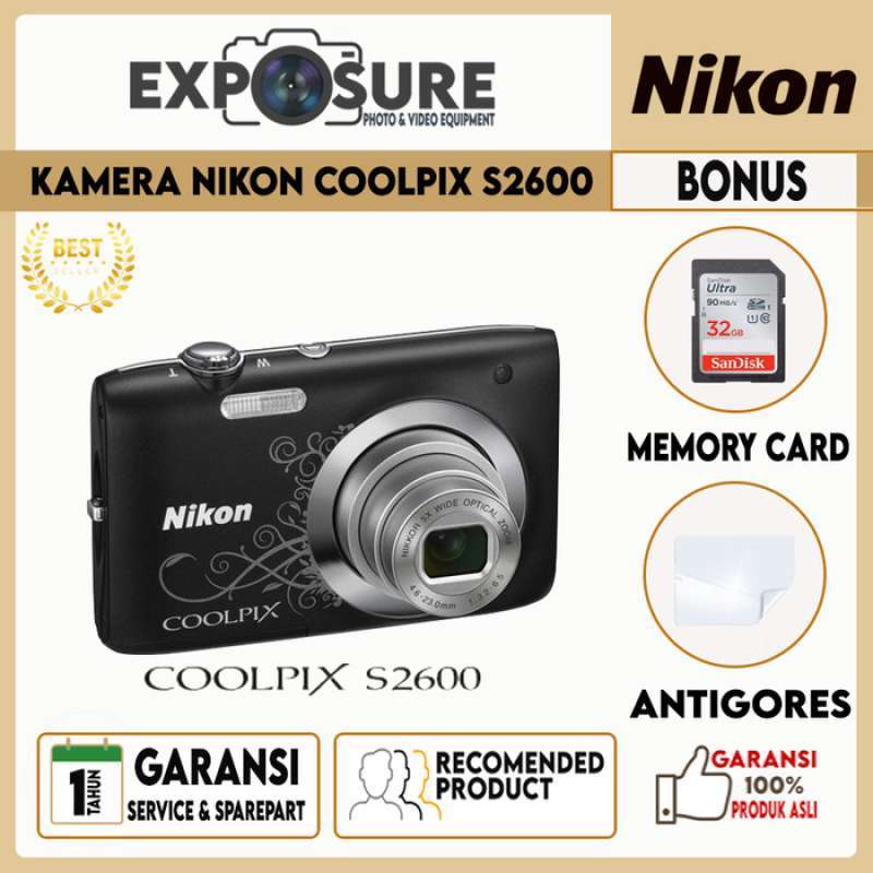 Appareil photo Compact NIKON Coolpix S2600 Noir Reconditionné Appareil photo Compact NIKON Coolpix S2600 Noir Reconditionné