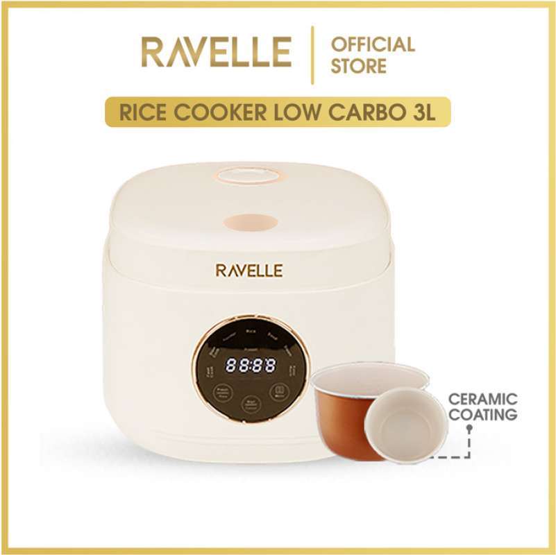Promo Ravelle Digital Rice Cooker Low Carbo 3 Liter penanak Nasi Low