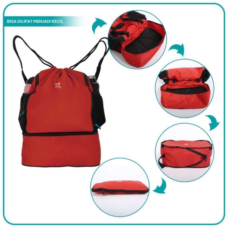 Jual Elfs Active Foldable String Bag 25l Tas Serut Anti Air Taslan ...