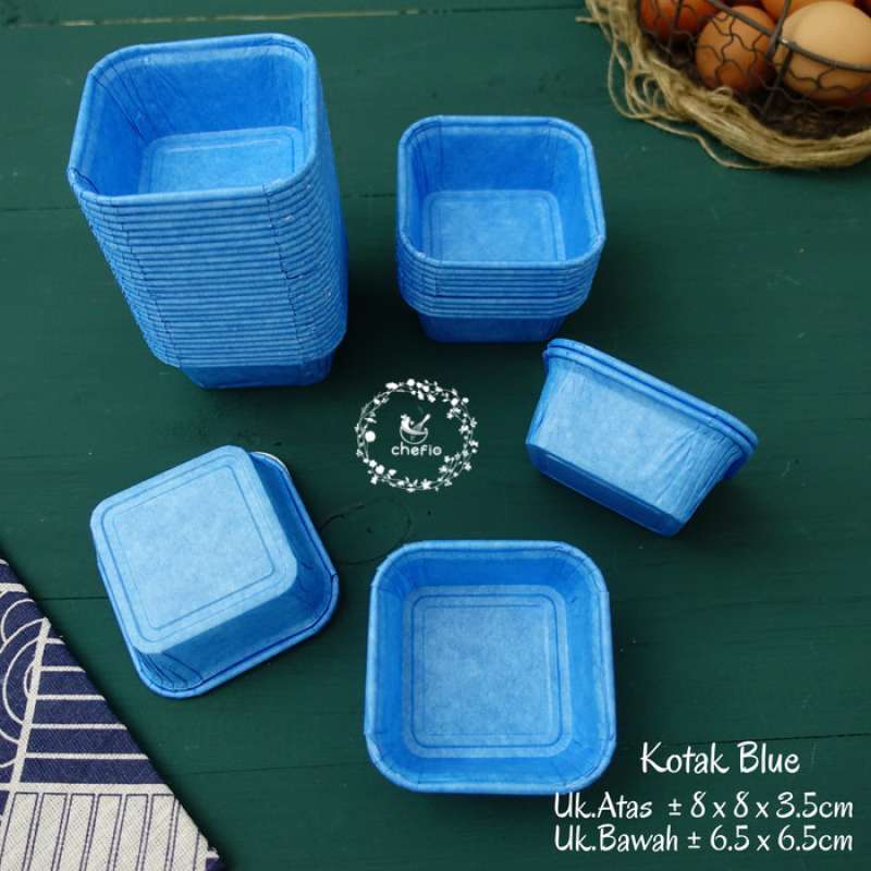 Jual Chefio Paper Cup Cupcake Case Persegi Kotak Kertas Muffin Roti ...