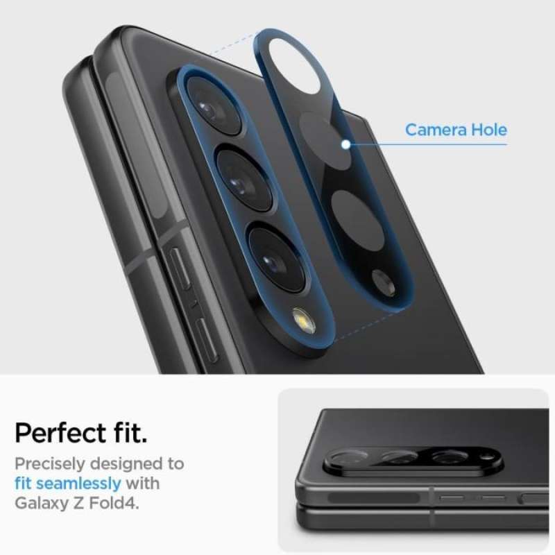 Spigen Galaxy Z Fold 4 Camera Lens Glas.tR Optik (2Pack) - Black AGL05428