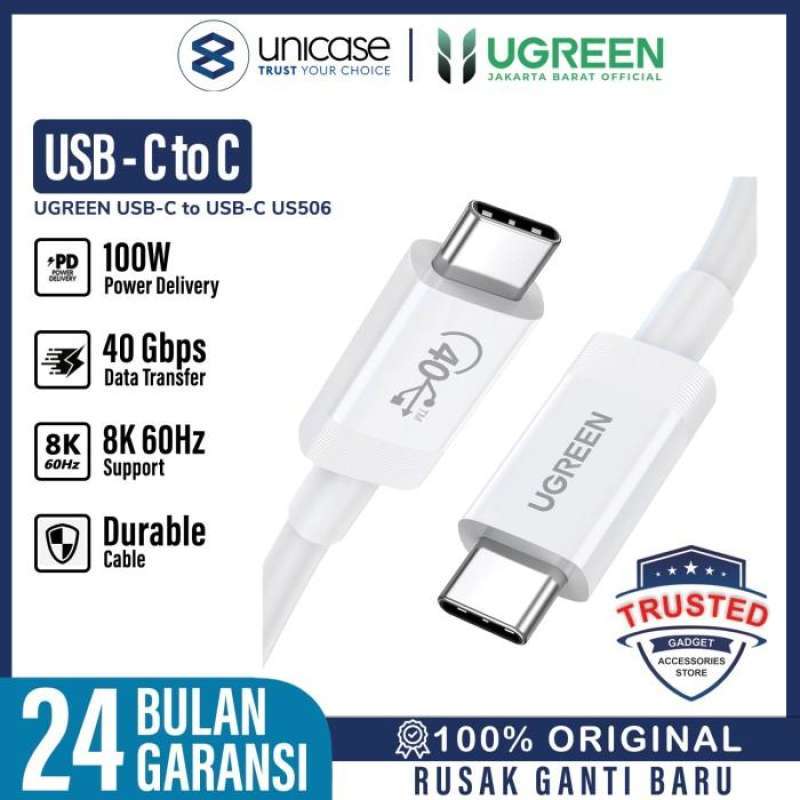 Cable Data USB C UGREEN USB4 PD 100W 5A 40Gbps 8K Fast Charging Kabel