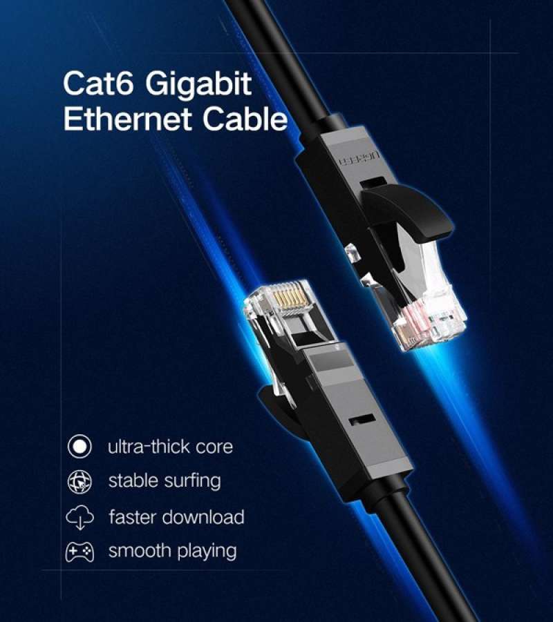 UGREEN CABLE DE RED 15M CAT6 1000MBPS BLACK NW102 | .cl - Casa