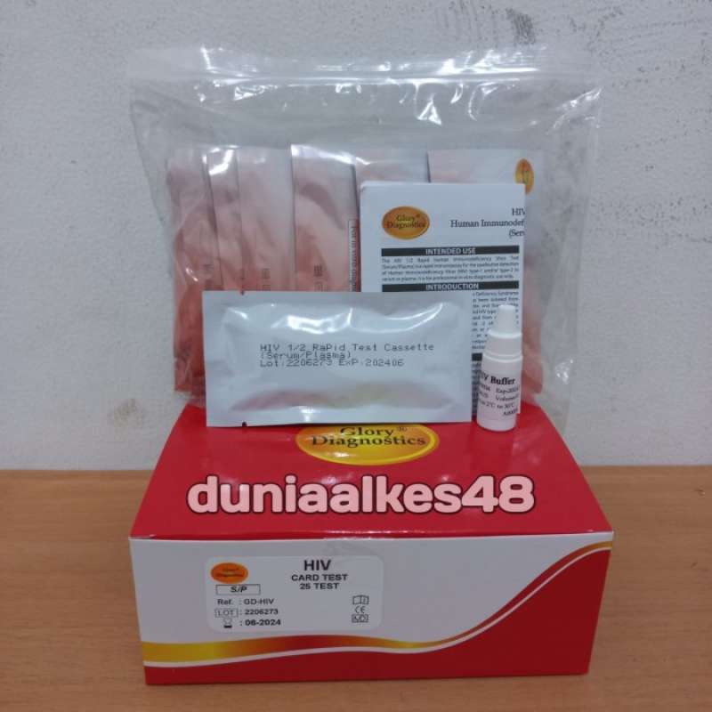 Promo Hiv Card Tes Isi 25 Test Device Glory Diagnostics Diskon 33 Di