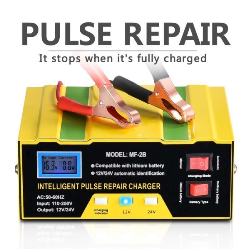 Promo Charger Aki 10a 12v 24v Aki Kering Basah Lithium Mobil Truk Kapal