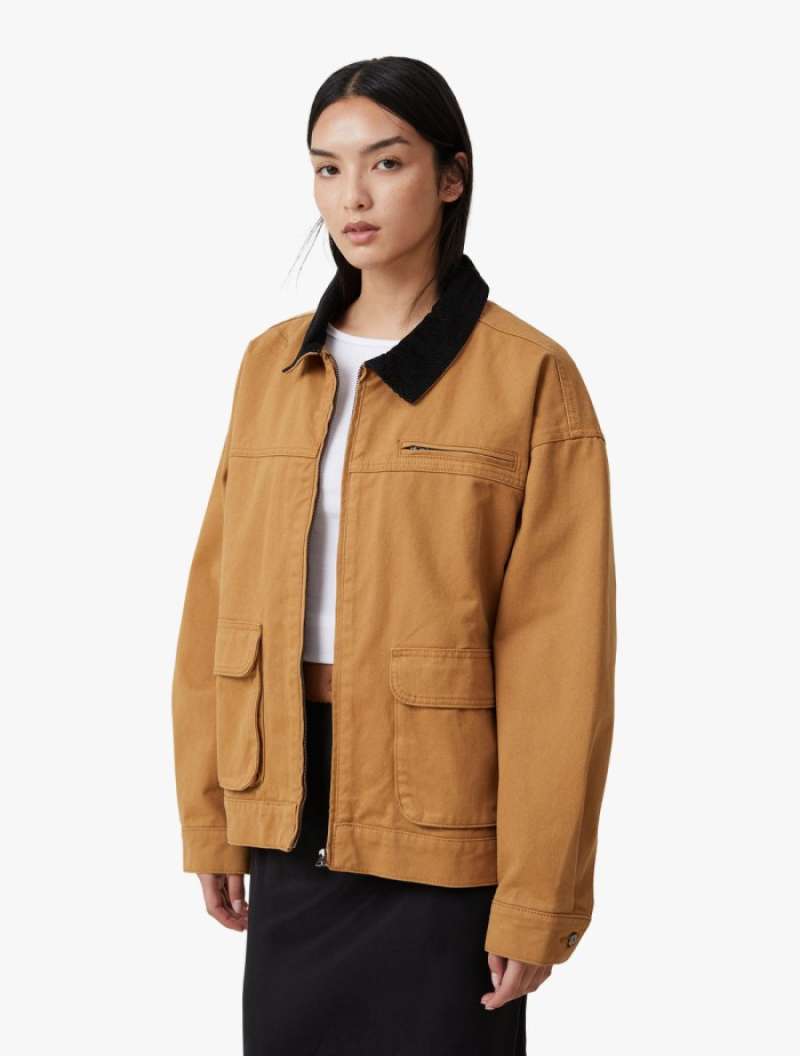 Cotton On Jaket Jeans Wanita Workwear Jacket Tan