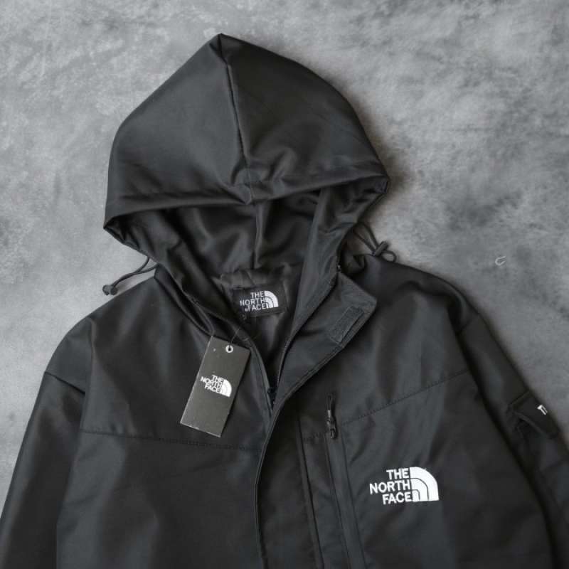 Jaket THE NORTH FACE Premium Authentic Full Tag Label Pria Wanita Hitam L