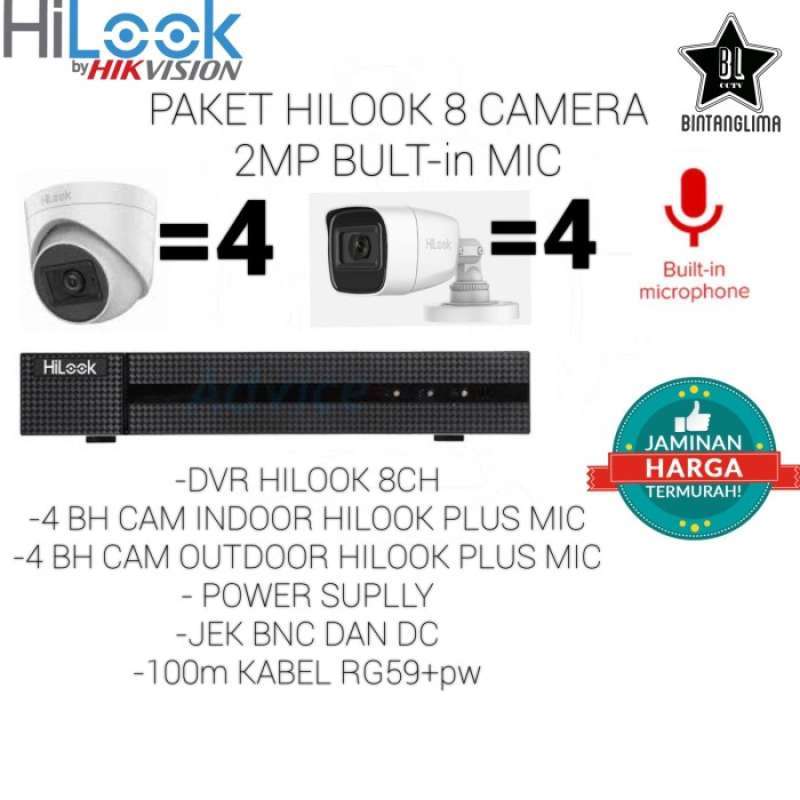 Promo Hilook Paket 8 Camera 2mp Builtin Mic Original Diskon 23 Di