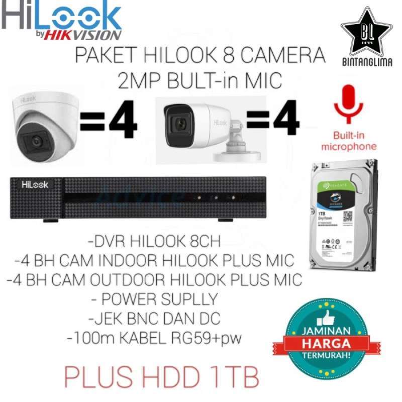 Promo Hilook Paket 8 Camera 2mp Builtin Mic Original Diskon 23 Di