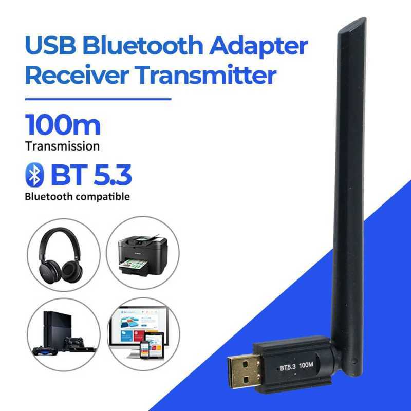 LEIBOCHAO Dongle Bluetooth 5.4 - Adaptateur USB Portée 150m - Pour PC Windows - Connecte 7 Appareils