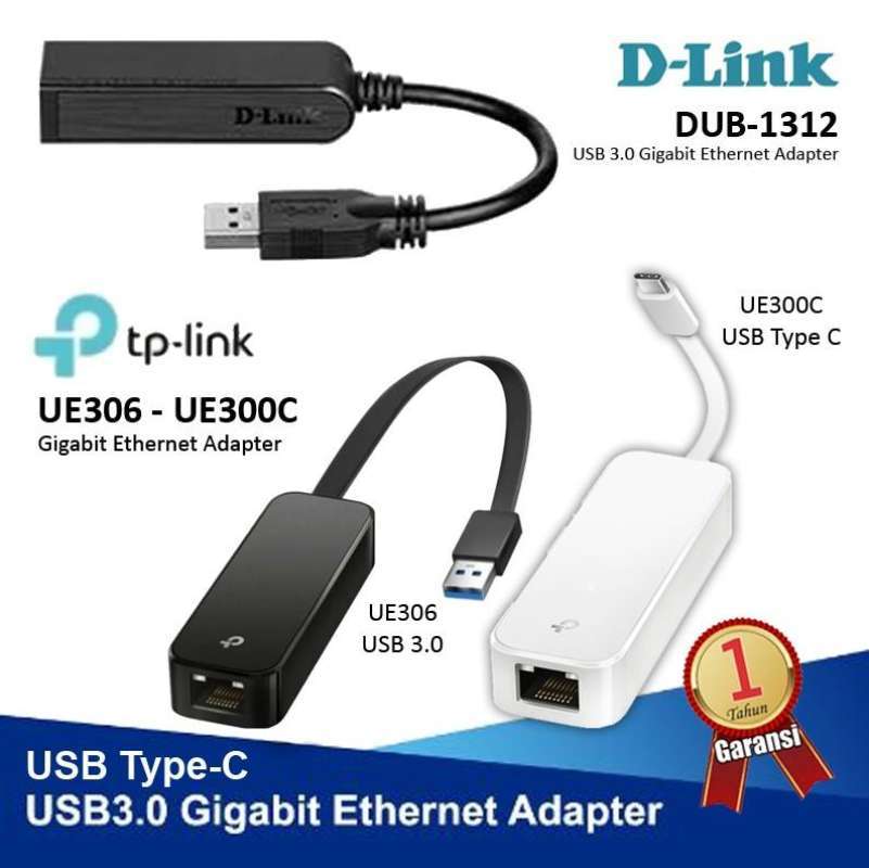 Jual Tp-link Ue300c Ue306 Ue200 Usb 3.0 Type-c Gigabit Ethernet Adapter ...
