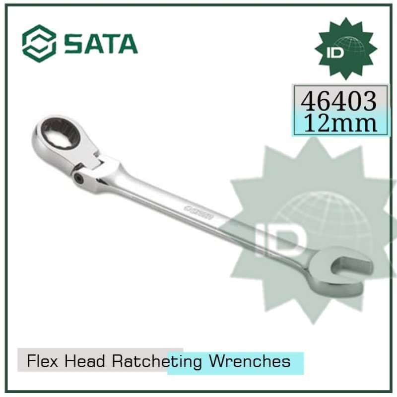Promo Kunci Ring Pas 46403 Flex Head Ratcheting Wrench 12mm Sata Diskon ...