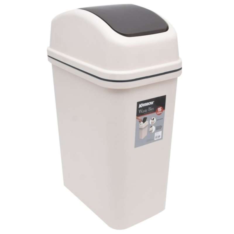 Promo Promo !!! Krisbow Tempat Sampah Plastik 15 Ltr Krem By Ace Hardware Diskon 50 Di