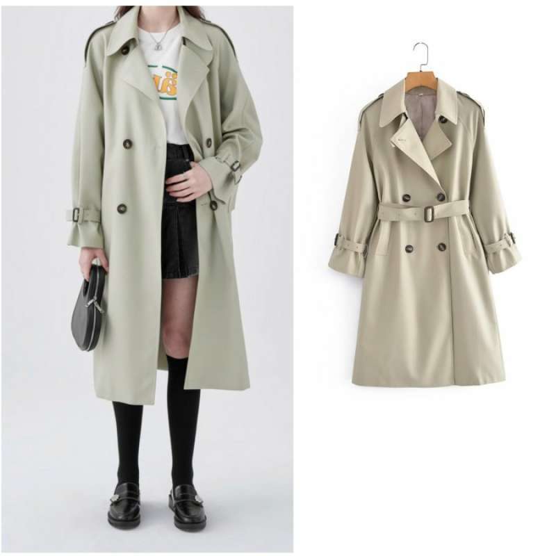 Jual Long Trench Coat For Women Di Seller Mama Shop Junaedi Kab. Bekasi Blibli