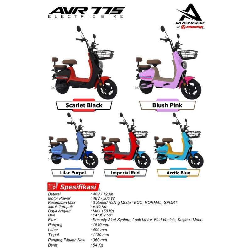 Jual Sepeda Listrik Avenger By Pacific Avr 775 New Bike - Garansi Resmi ...
