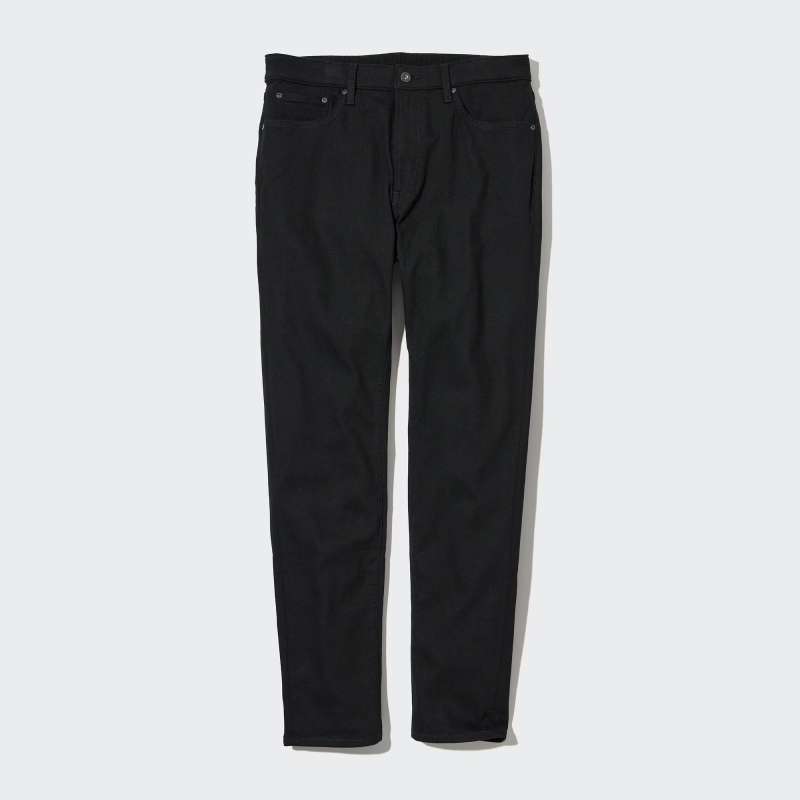 UNIQLO Celana panjang Jeans Pria EZY Ultra Stretch Slim Fit Black