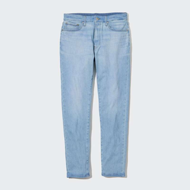 UNIQLO Celana panjang Jeans Pria EZY Ultra Stretch Slim Fit Blue