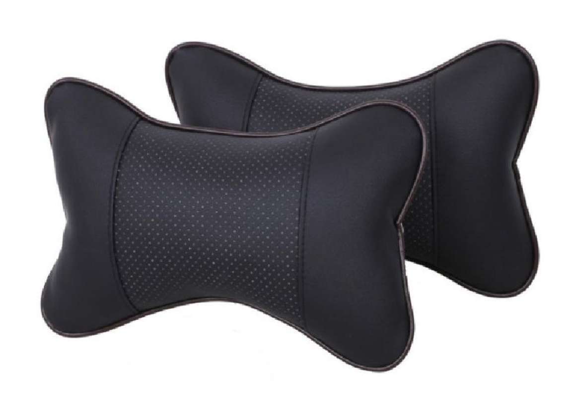 Bantal Leher Mobil Car Headrest Universal Kulit Car Neck Pillow