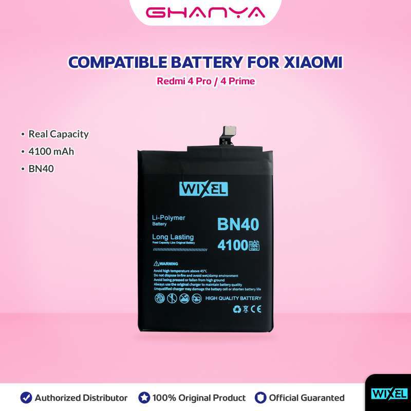 Baterai Redmi Prime Pro BN40 Double Power Real Capacity Dual Battery BN  40 Wixel