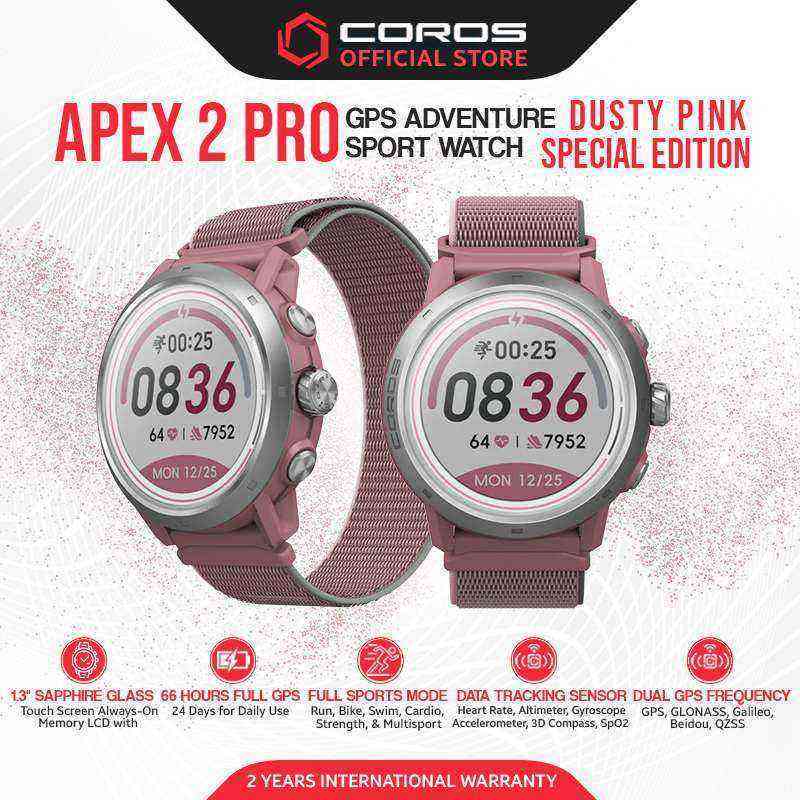 COROS Apex Pro GPS Outdoor Sport Watch Dusty Pink