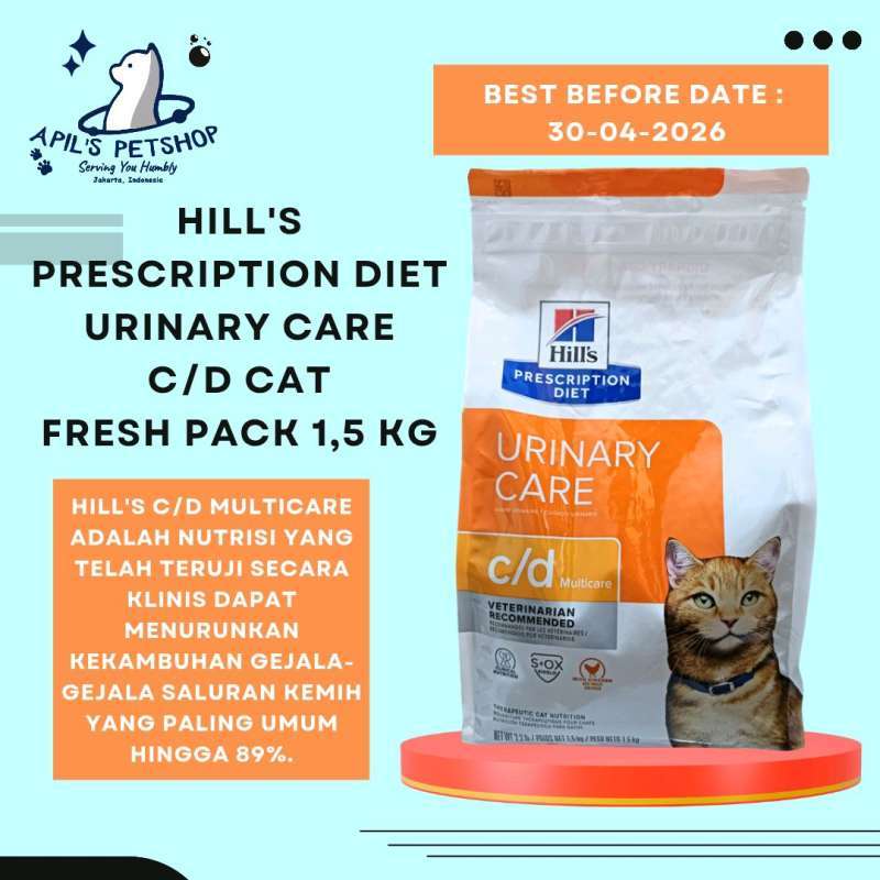 Jual Hill's Prescription Diet C/d Urinary Fresh Pack 1,5 Kg