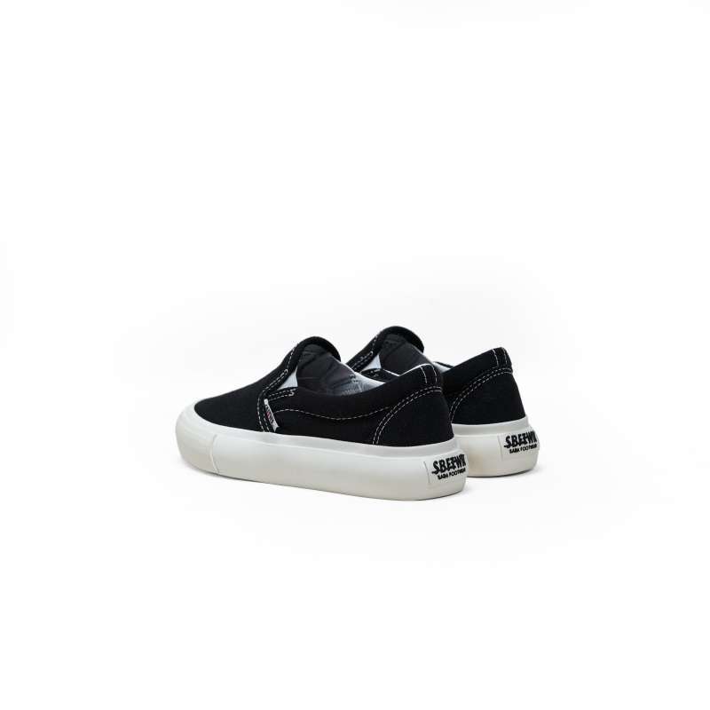 SABA KIDS Slip On Evan Black White Sepatu Sneakers Sekolah Anak
