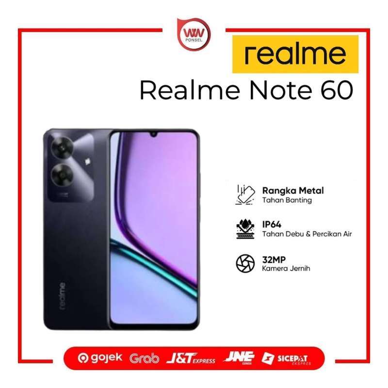 Hp Realme Note 60 Ram 6GB Internal 128GB Garansi Resmi