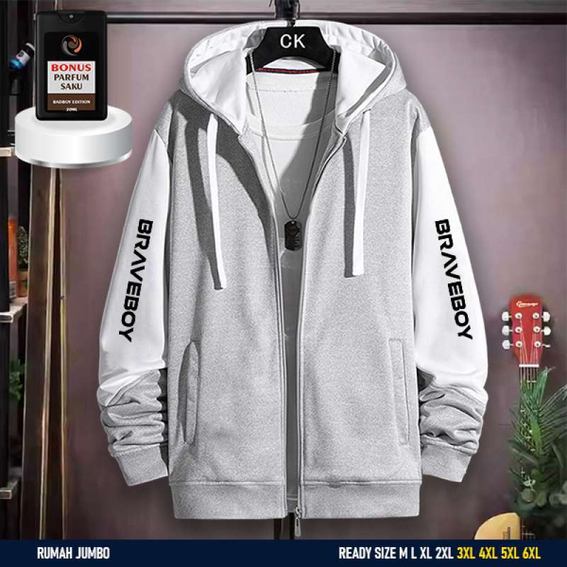 Jual Jaket Baseball M-6xl Hoodie Oversize Pria Jaket Kombinasi