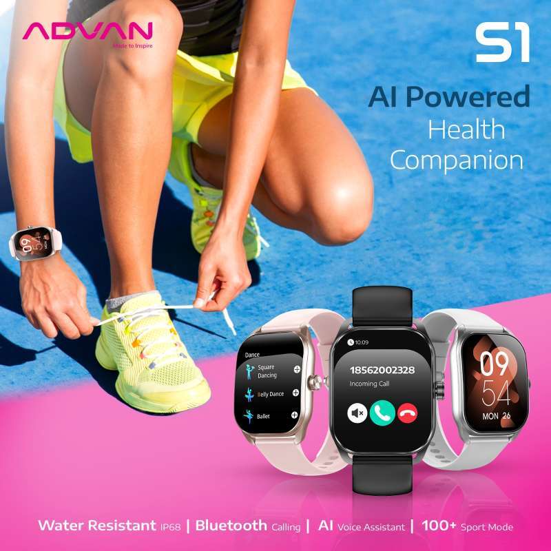 Promo Advan Smartwatch S1 Ai Voice Ips 2.01” Bluetooth Calls 100 ...