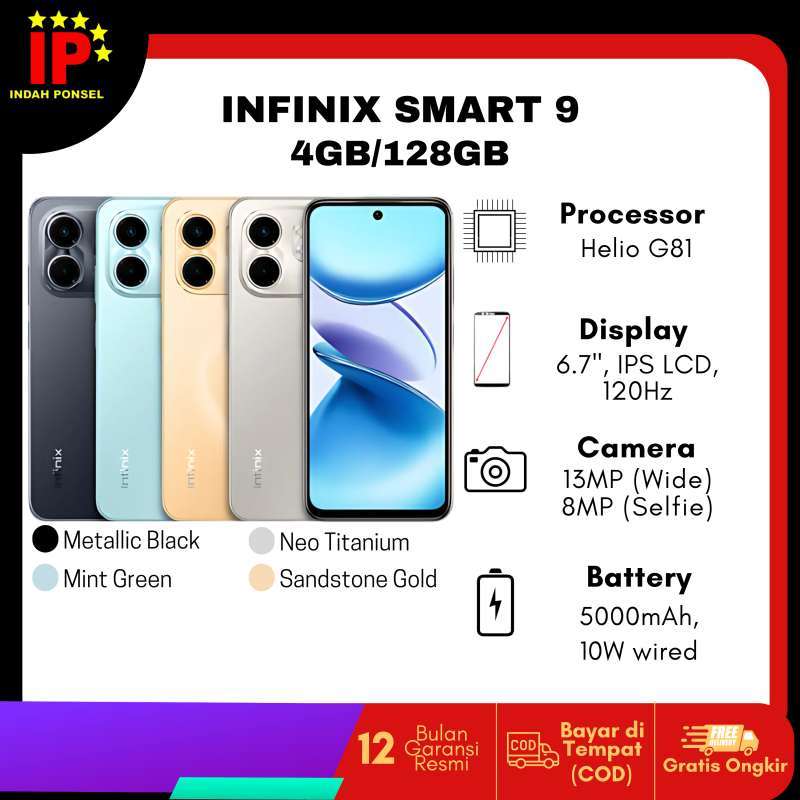 Infinix SMART 9 4GB 128GB グリーン系新品未開封（Jual Infinix