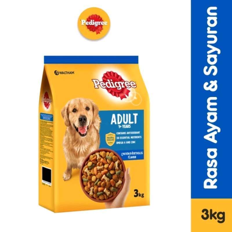 Pedigree Makanan Anjing Kering Rasa Chicken Vegetable Dry Dog Food Kg