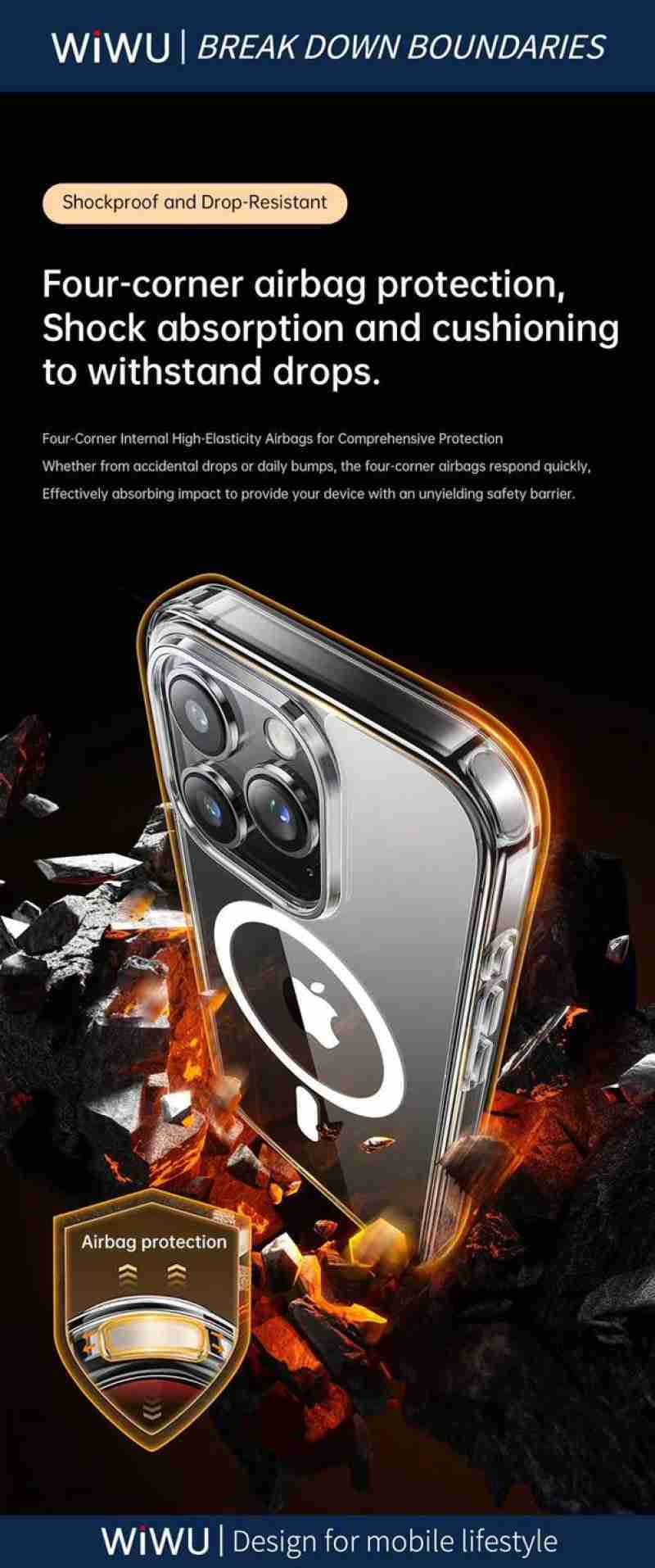 حافظة ترويجية لهاتف iPhone 16 Pro Max/16 Pro/16 Plus/16 Wiwu Ishield Pro MagSafe Hybrid Casing (mcc-101) - Clear iPhone 16 Diskon 21% Di Seller Unomax Official Store - Marga Mulya، Kota Bekasi | بليبلي
