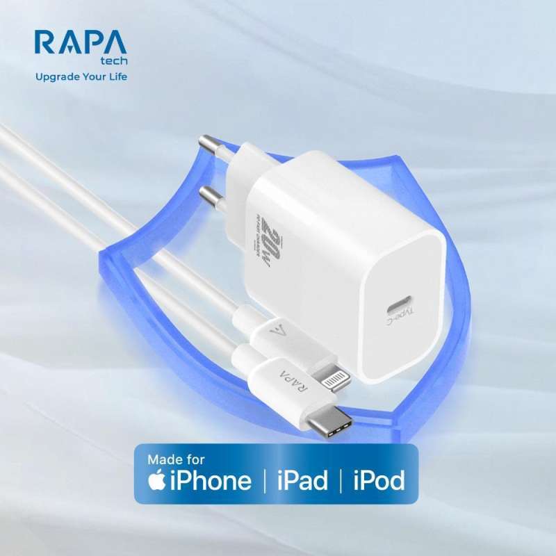 Jual Rapa Tech Power Ii Charger iPhone Mfi 20w/10w Di Seller Rapatech ...