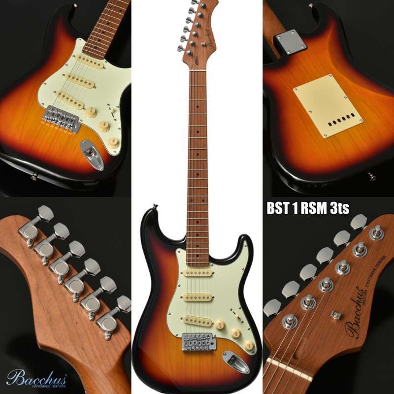 美品 Basshus バッカス BST-250R ストラトキャスター ブラック ギター