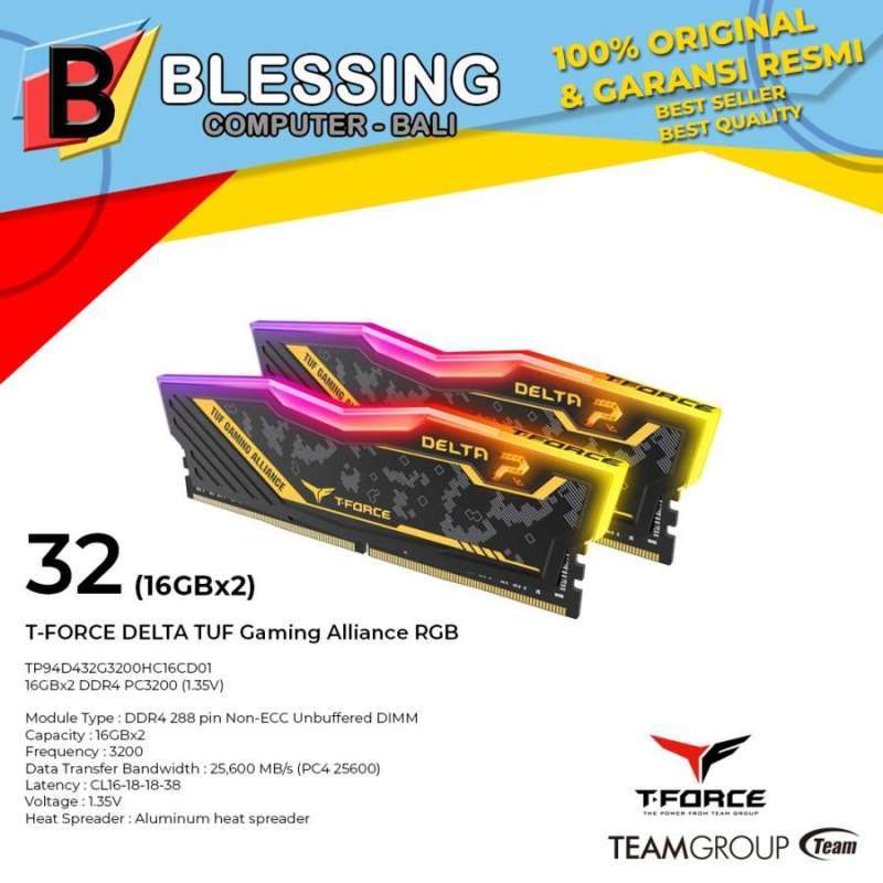 Tuf Gaming Rgb Ddr4 TEAM 16GB DD4 3200MHZ TFOCE DELTA TUF GB AM