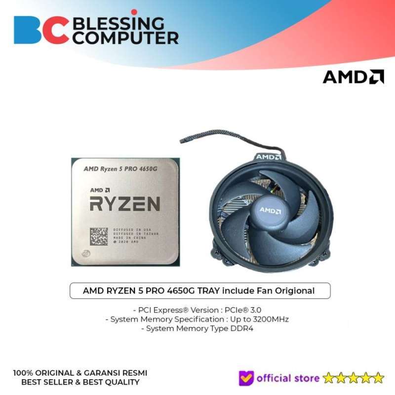 Processor AMD RYZEN PRO 4650G TRAY include Fan Origional