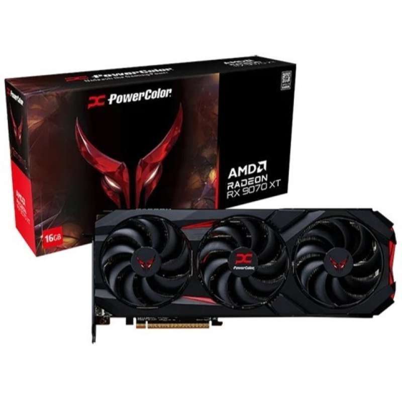 VGA Card POWERCOLOR Red Devil AMD Radeon RX 9070 XT 16GB GDDR6 RX 9070XT  RED DEVIL