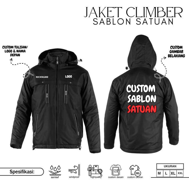 Custom Sablon Satuan Jaket Parasut Zipper Hoodie Teknisi Ponsel Jaket  Profesi Jaket Promosi Perusahaan