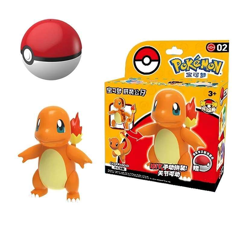 Pokemon Pokeball Assembly Action Figure DIY Toys Mainan Figur Rakit LDCX