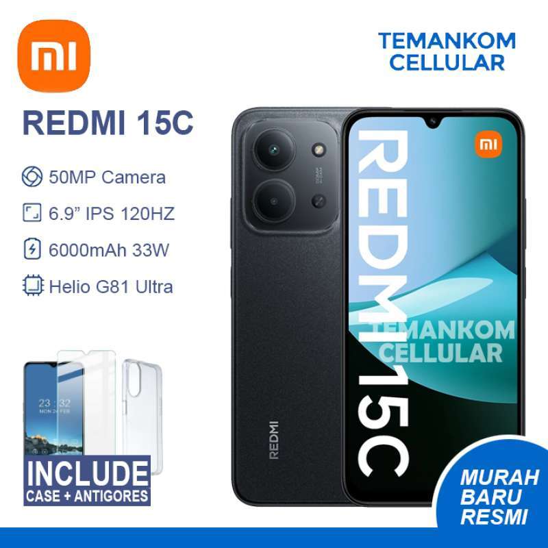 Jual Redmi 15c 16gb RAM 8/256 8gb + 8gb Extend RAM 256gb Xiaomi