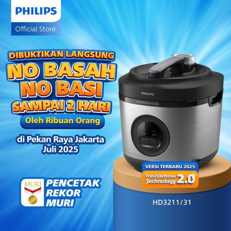 Philips Rice Cooker Penanak Nasi L 3000 Premium Series HD3211/31  400watt