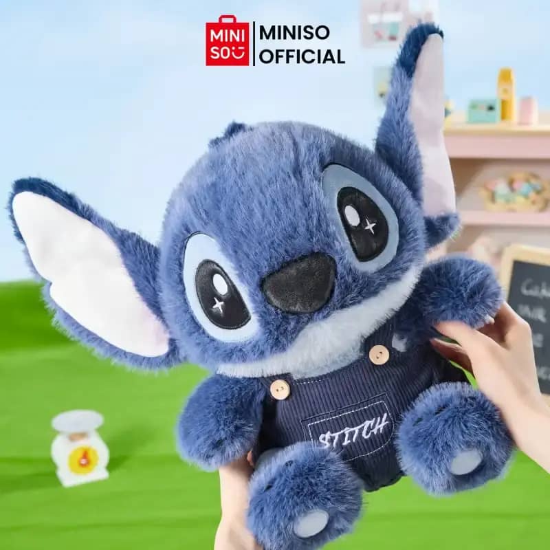 MINISO X Disney Stitch Collection Stitch Sitting Posture Plush Toy  Boneka Mainan Anak Bahan Halus Karakter Stitch