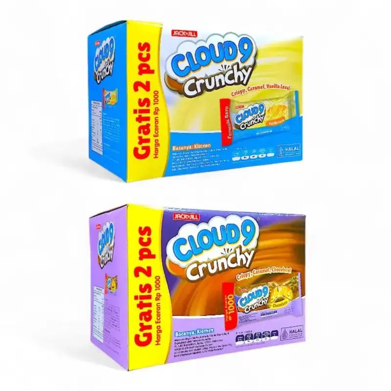 Jual Cloud 9 Besar [1 Box Isi 24bar X 11g] - Klotnen Bar Krispi Karamel ...