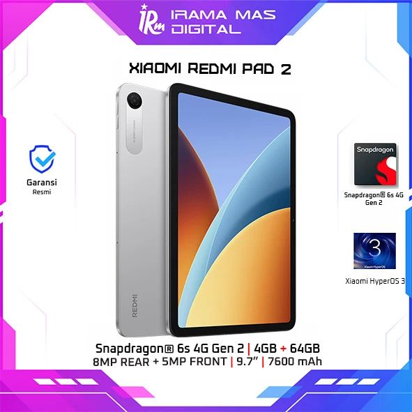 Jual Xiaomi Redmi Pad 2 9.7 Inch 4gb 64gb (grey, Silver) Di Seller