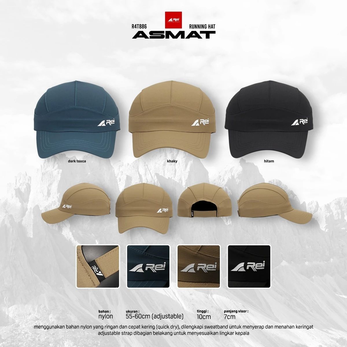 Jual Topi Lari Pria Asmat Arei Outdoorgear Di Seller Arei Outdoor Gear ...